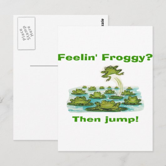 Froschgefühl Postkarte (Vorne/Hinten)