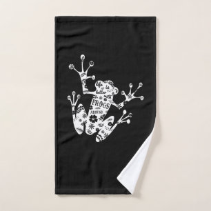 Froschgeschenk  I Liebe Frosch weiß Handtuch