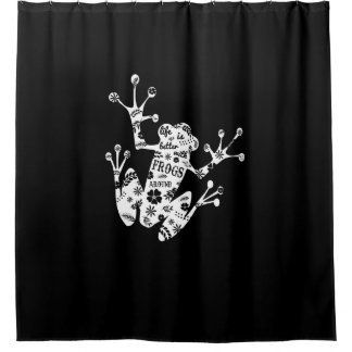 Froschgeschenk | I Liebe Frosch White Duschvorhang