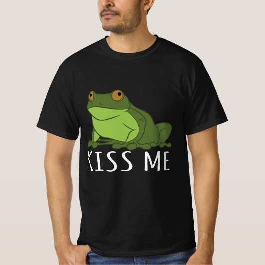 Froschgeschenk - Kiss Me - Bug Catcher Toad Design T-Shirt (Vorderseite)