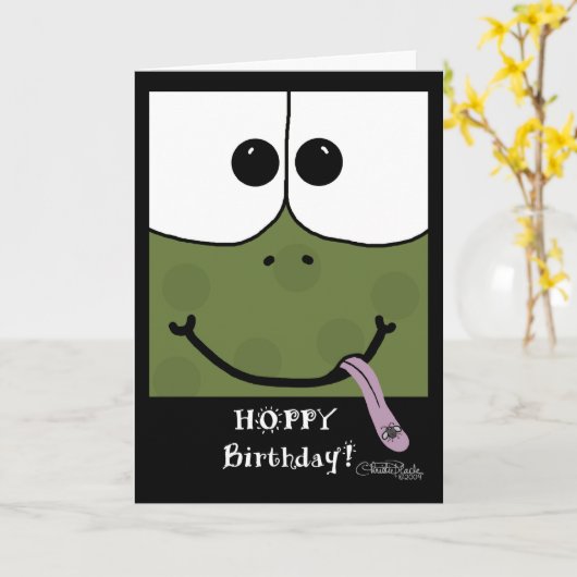 Froschgesicht Karte (Gelbe Blume)