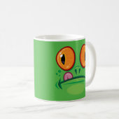 Froschgesicht mit Zunge-Cartoon Kaffeetasse (VorderseiteRechts)