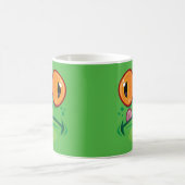 Froschgesicht mit Zunge-Cartoon Kaffeetasse (Mittel)