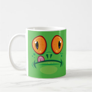 Froschgesicht mit Zunge-Cartoon Kaffeetasse