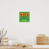 Froschgesicht mit Zunge-Cartoon Poster (Küche)