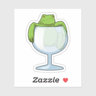 Froschglas Aufkleber