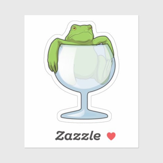 Froschglas Aufkleber (Blatt)