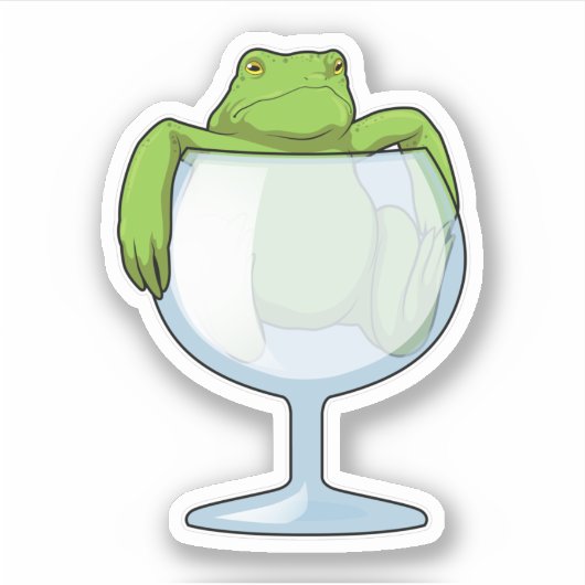 Froschglas Aufkleber (Vorderseite)