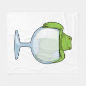 Froschglas Fleecedecke (Vorderseite (Horizontal))