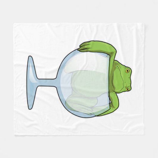 Froschglas Fleecedecke (Vorderseite (Horizontal))