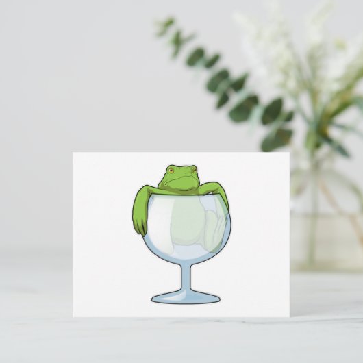 Froschglas Postkarte (Stehend Vorderseite)