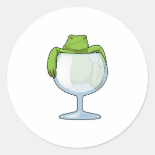 Froschglas Runder Aufkleber