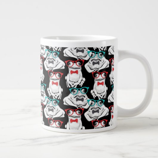 Froschgläser-Muster Jumbo-Tasse (Rechts)