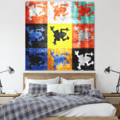 Froschgrunge Art Leinwanddruck (Insitu (Schlafzimmer))