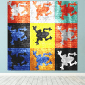 Froschgrunge Art Leinwanddruck (Insitu (Holzboden))