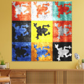 Froschgrunge Art Leinwanddruck (Insitu (Wohnzimmer))