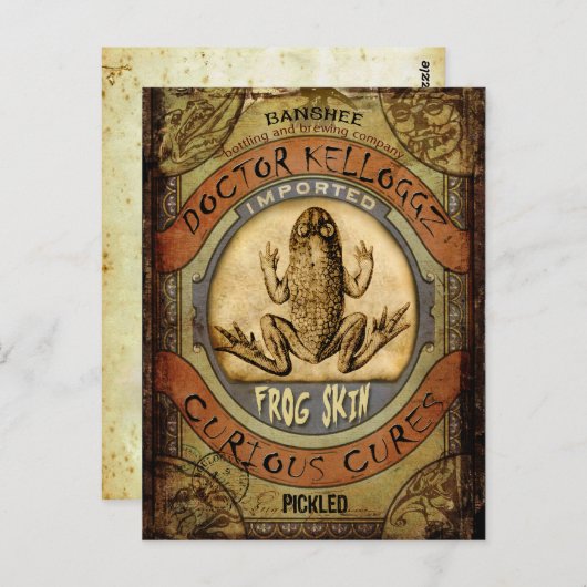 Froschhaut Postkarte (Vorne/Hinten)