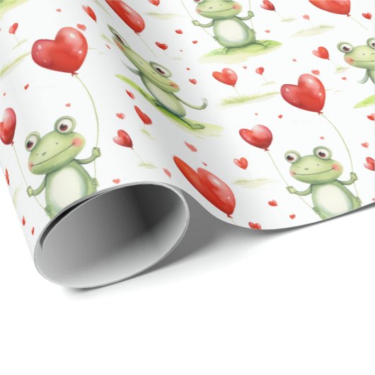 Froschherzen Geschenkpapier (Rolleneckpunkt)