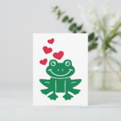 Froschherzen Liebe Postkarte (Stehend Vorderseite)