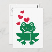 Froschherzen Liebe Postkarte (Vorne/Hinten)