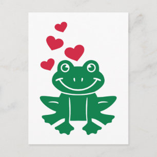 Froschherzen Liebe Postkarte