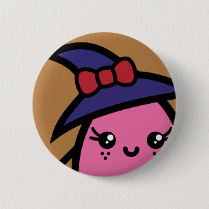 Froschhexe - Halloween Button