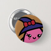 Froschhexe - Halloween Button (Vorne & Hinten)