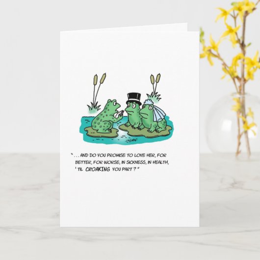 Froschhochzeit Karte (Gelbe Blume)