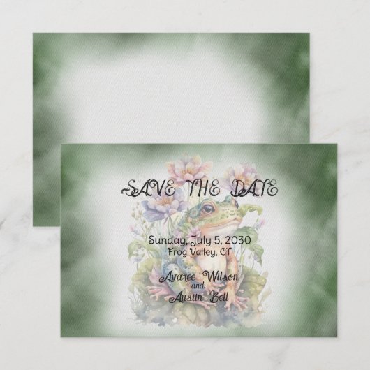 Froschhochzeit Save The Date (Vorne/Hinten)