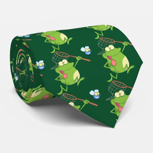 Froschjagd Fliege mit Net-Krawatte Krawatte (Gerollt)