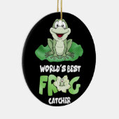 Froschjäger der Welt Keramik Ornament (Rechts)