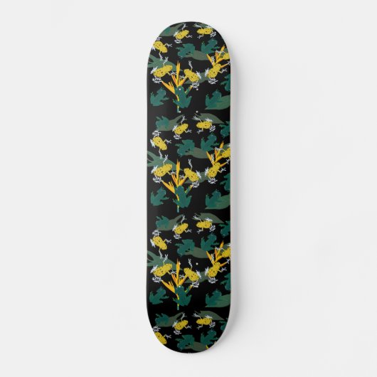 Froschjungle Muster Skateboard (Vorderseite)