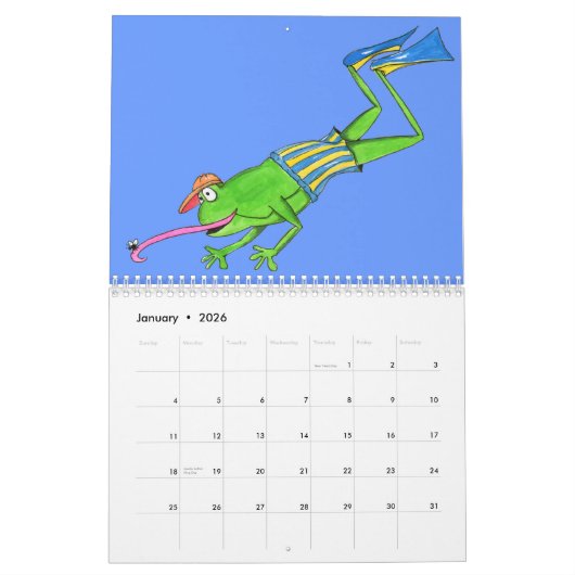 Froschkalender Kalender (Jan 2026)