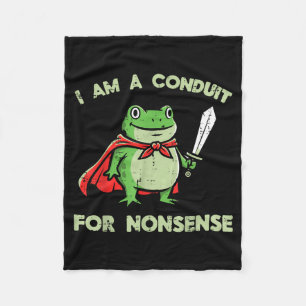Froschkanal für Unsinn Lustiges Meme-Tier Männer Fleecedecke