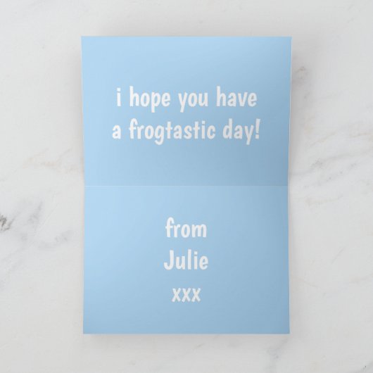 Froschkarte Dankeskarte (Innenseite)