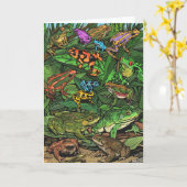 Froschkarte Karte (Gelbe Blume)