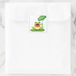 Froschkleber Quadratischer Aufkleber