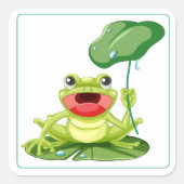 Froschkleber Quadratischer Aufkleber (Vorderseite)