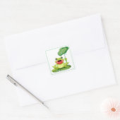 Froschkleber Quadratischer Aufkleber (Umschlag)