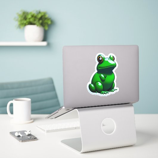 Froschkleber ribbisende dekorative Optionen Aufkleber (Laptop auf Schreibtisch)