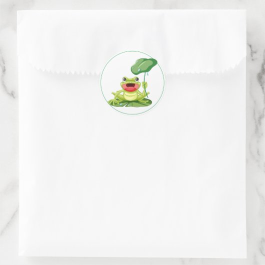 Froschkleber Runder Aufkleber (Tasche)