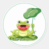 Froschkleber Runder Aufkleber (Vorderseite)