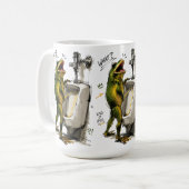 Froschkönig Badezimmer Humor Kaffeetasse (Vorderseite Links)