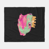 Froschkönig Funky Meme Klassischer Stil Fleecedecke (Vorderseite (Horizontal))