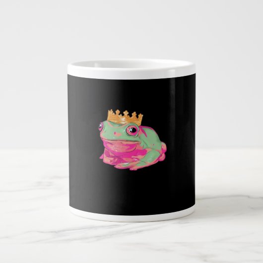 Froschkönig Funky Meme Klassischer Stil Jumbo-Tasse (Vorderseite)