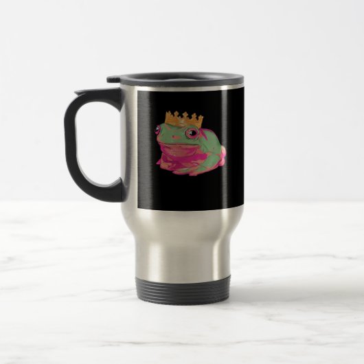Froschkönig Funky Meme Klassischer Stil Reisebecher (Links)