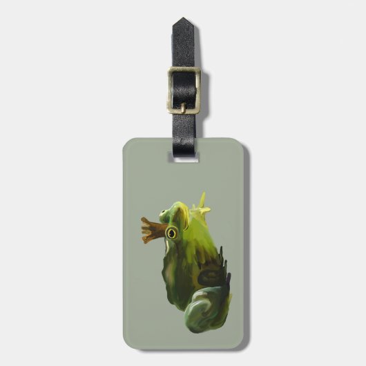 Froschkönig Gepäckanhänger (Vorderseite vertikal)