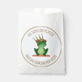 Froschkönig-Gunstbeutel mit individuellem Text Geschenktütchen (Vorderseite)