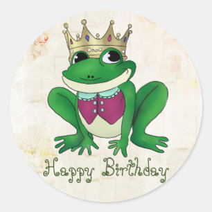 Froschkönig Runder Aufkleber