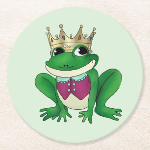 Froschkönig Runder Pappuntersetzer